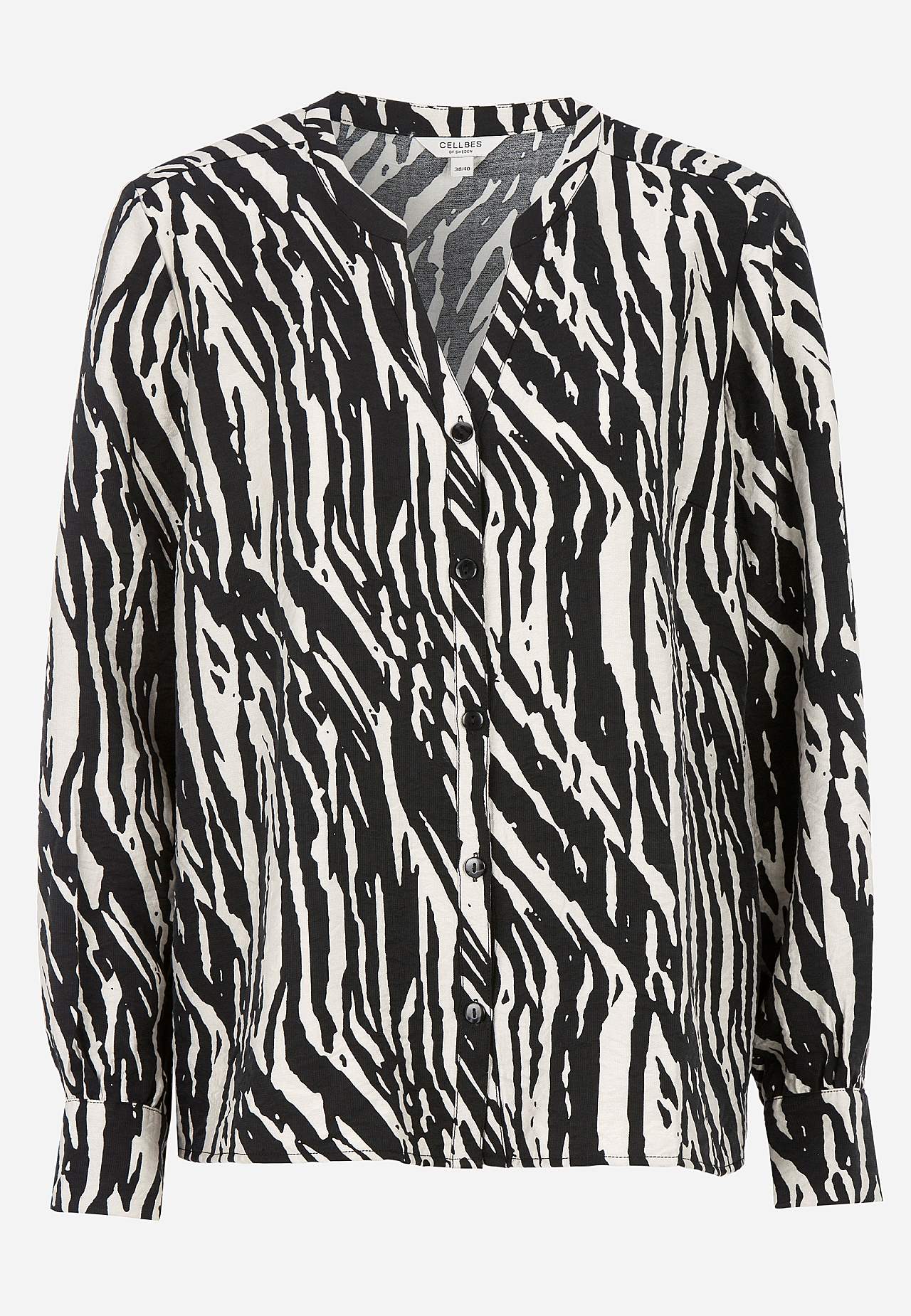 Gewebte Bluse mit Knöpfen