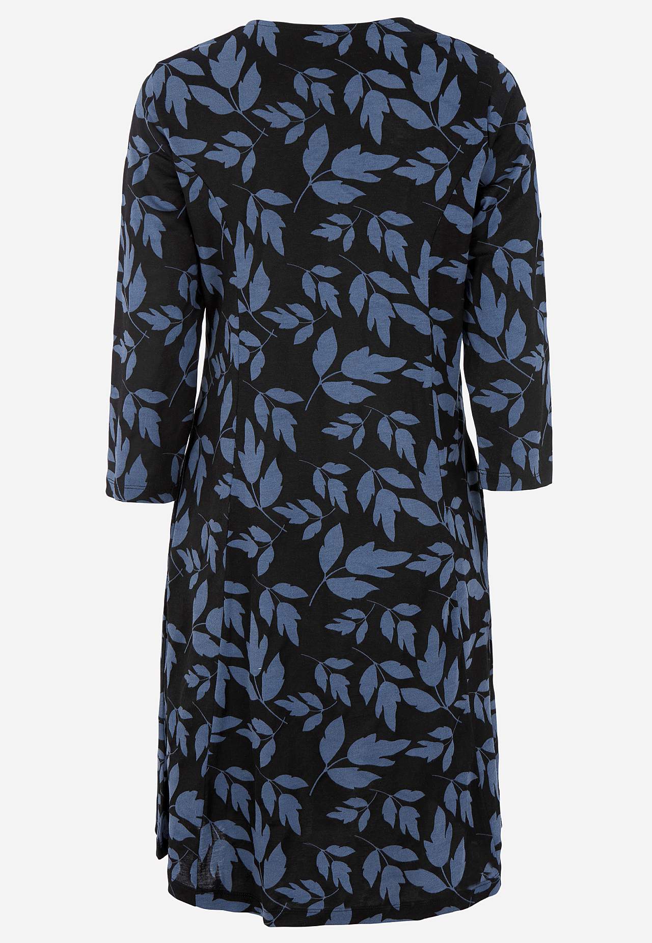Gemustertes Jerseykleid mit Taschen