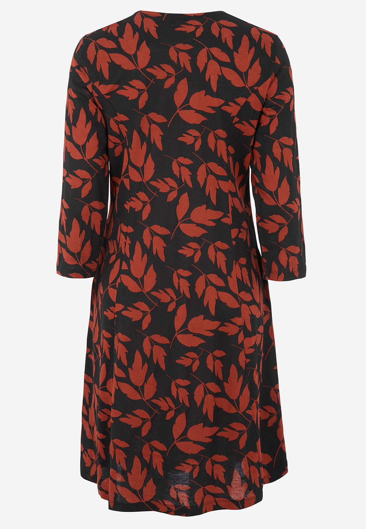 Gemustertes Jerseykleid mit Taschen