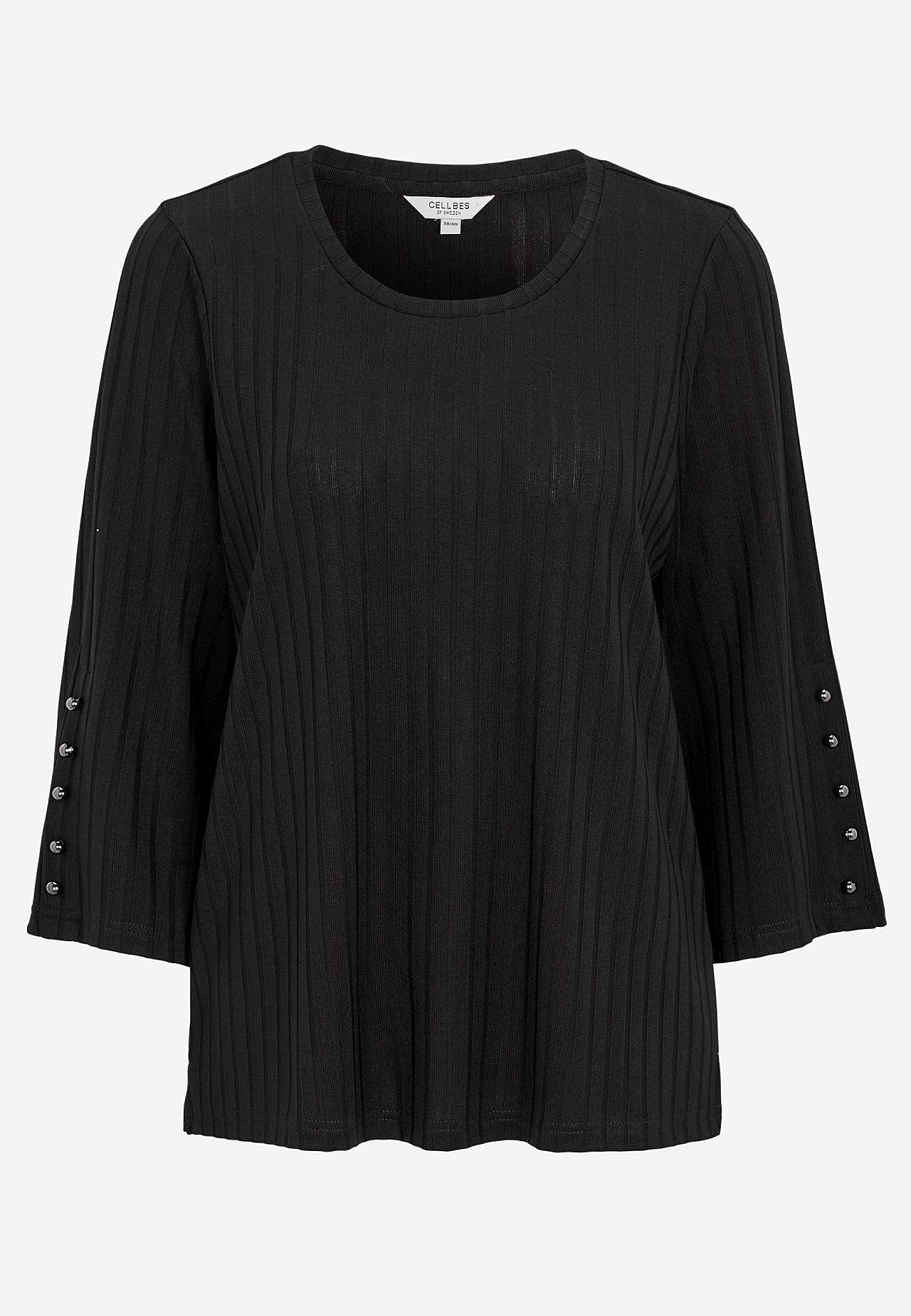 Jersey-Top mit Knöpfen