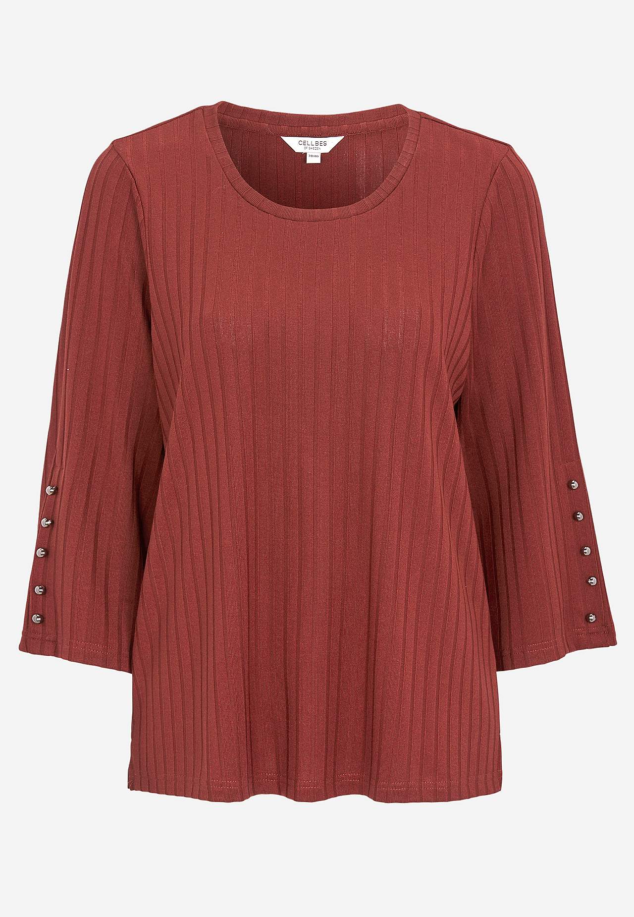 Jersey-Top mit Knöpfen