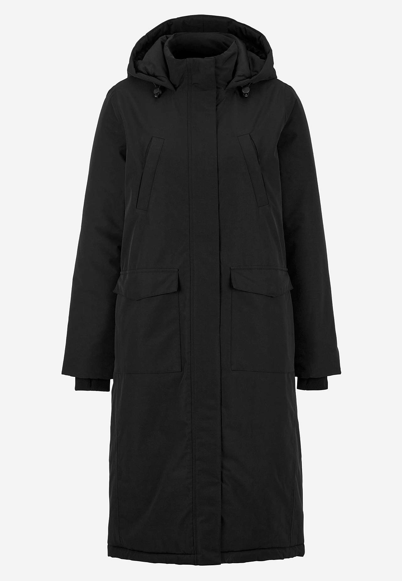 Funktionaler, warm gefütterter, langer Parka