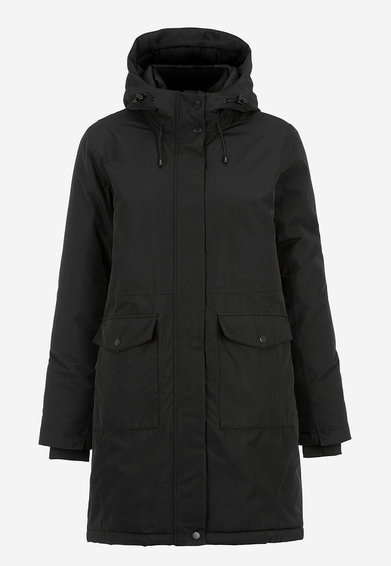 Funktionsjacke mit genähter Kapuze