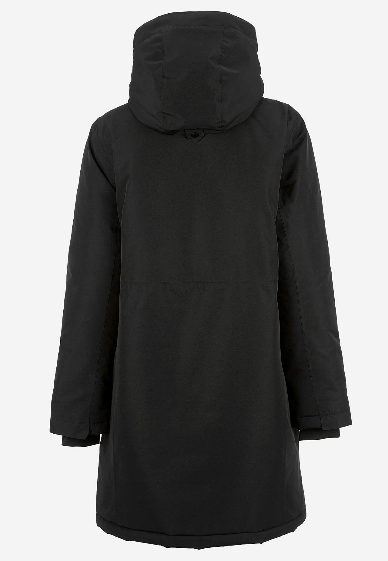Funktionsjacke mit genähter Kapuze
