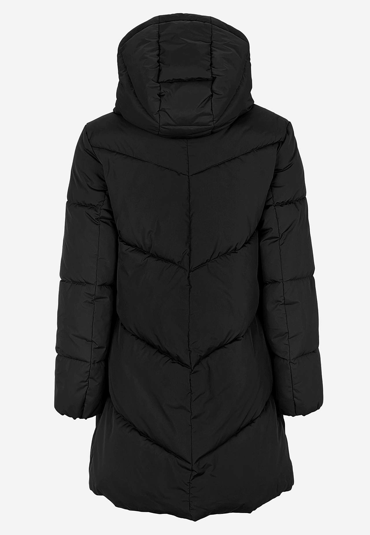 Lange Jacke mit flauschiger Polsterung