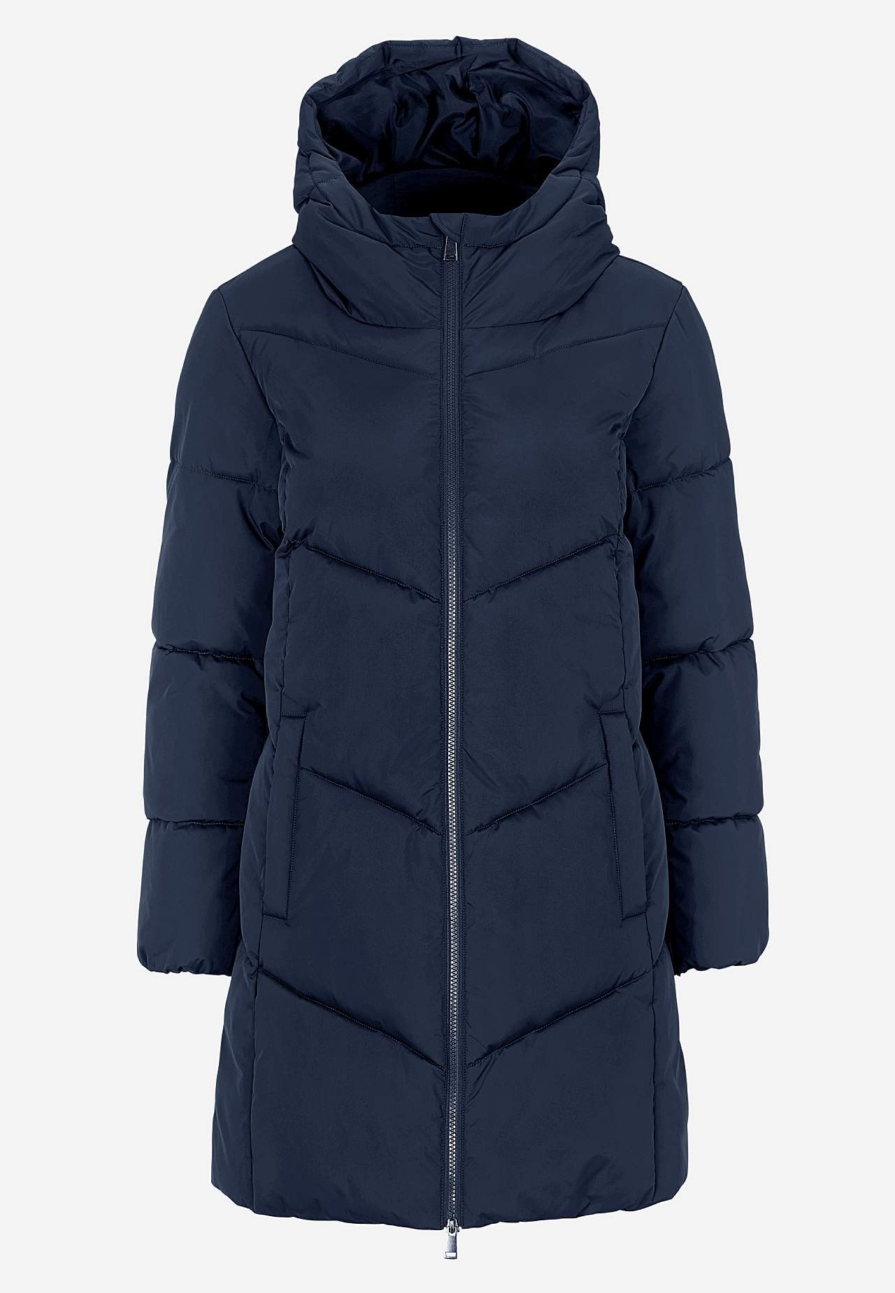 Lange Jacke mit flauschiger Polsterung