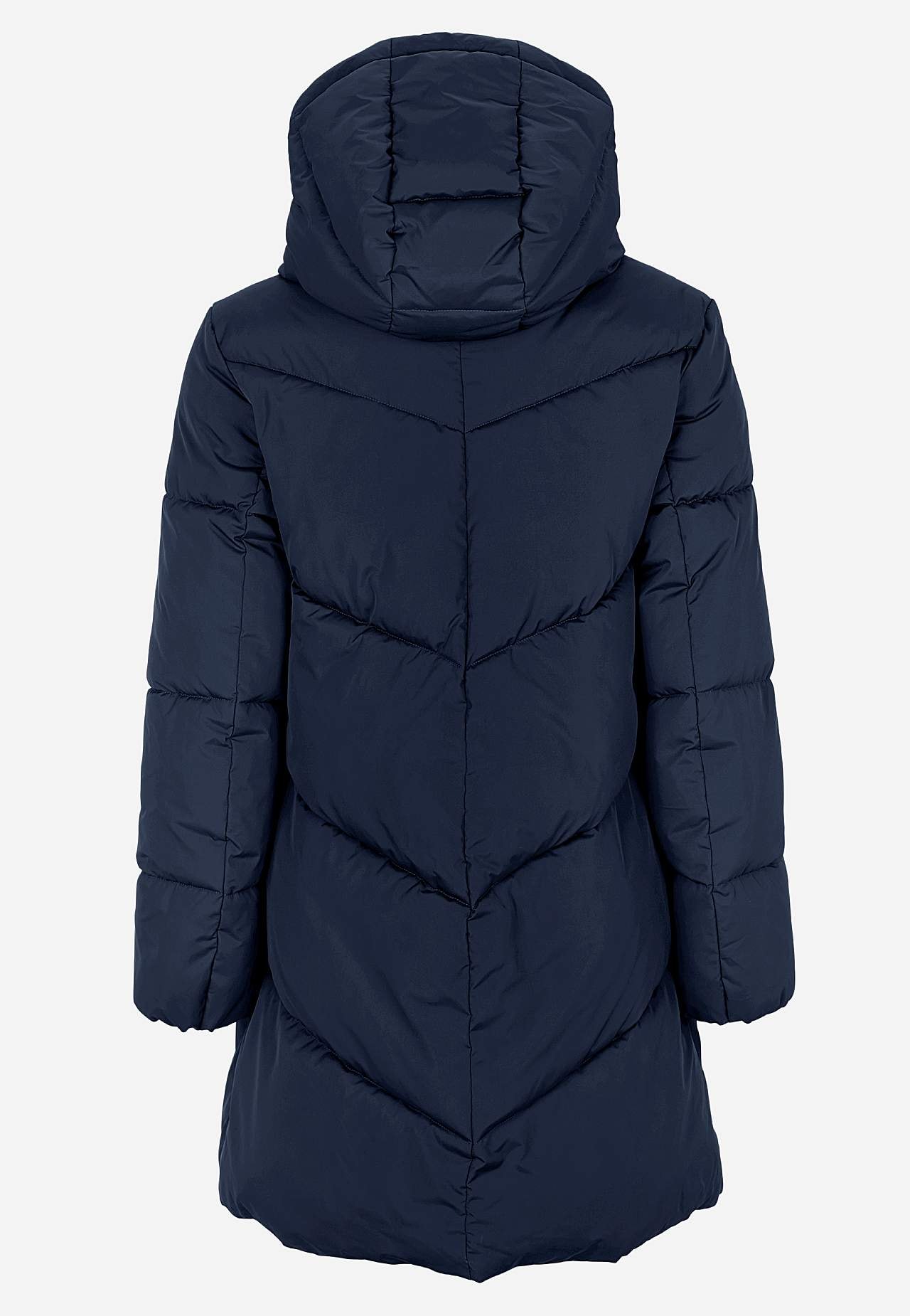 Lange Jacke mit flauschiger Polsterung
