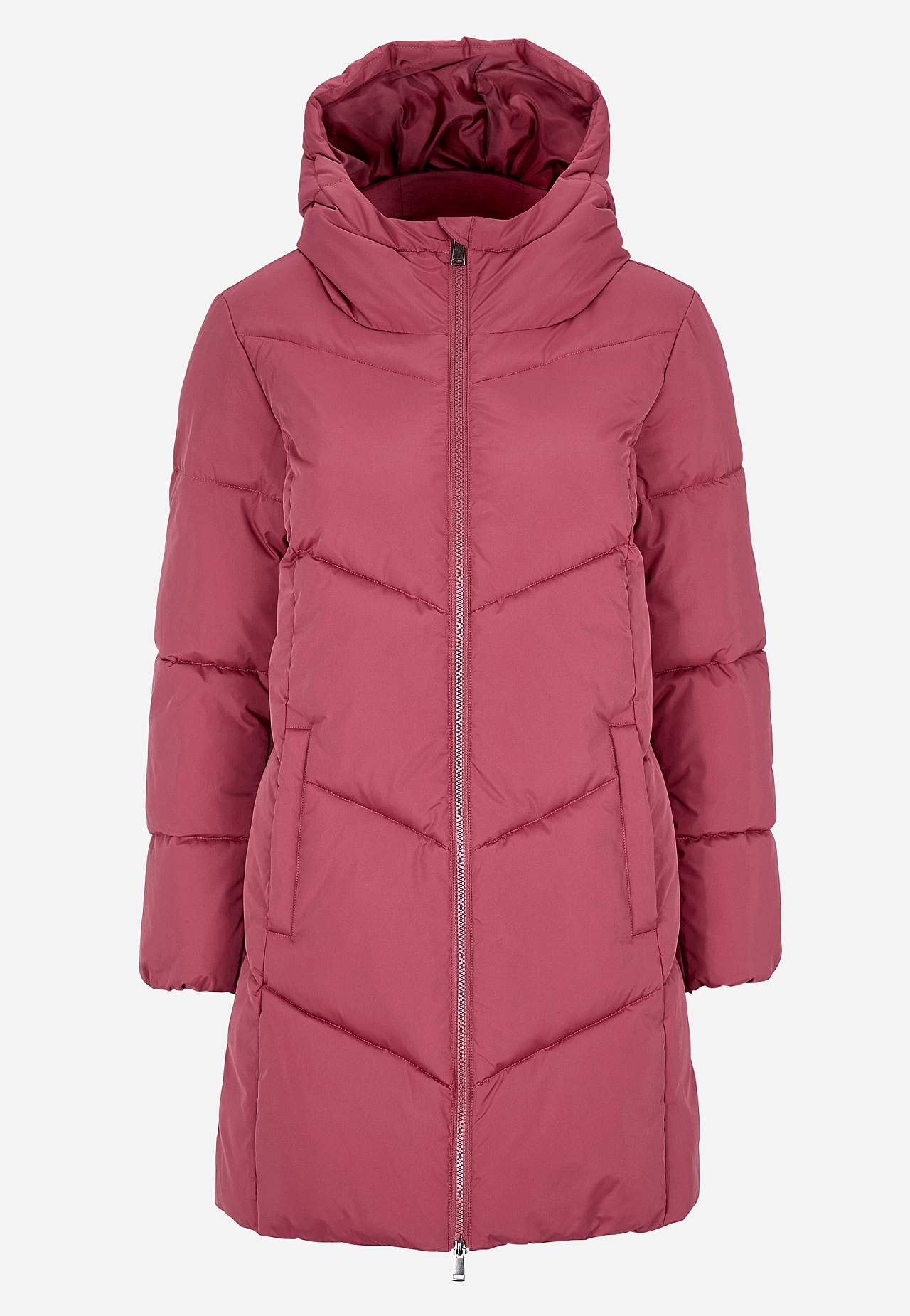 Lange Jacke mit flauschiger Polsterung