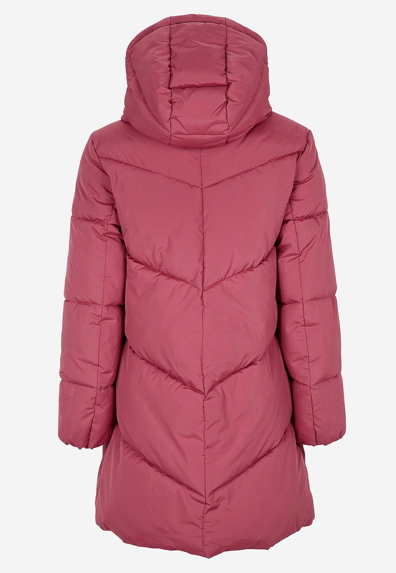 Lange Jacke mit flauschiger Polsterung
