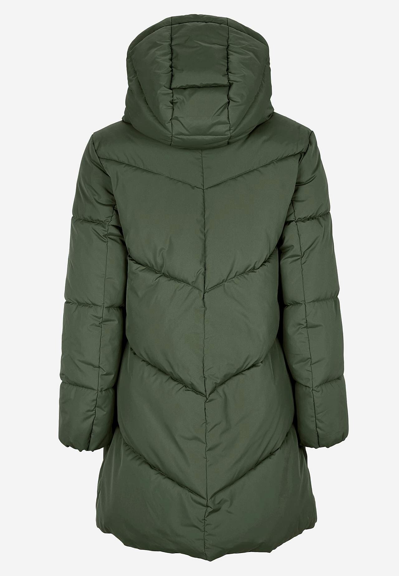 Lange Jacke mit flauschiger Polsterung