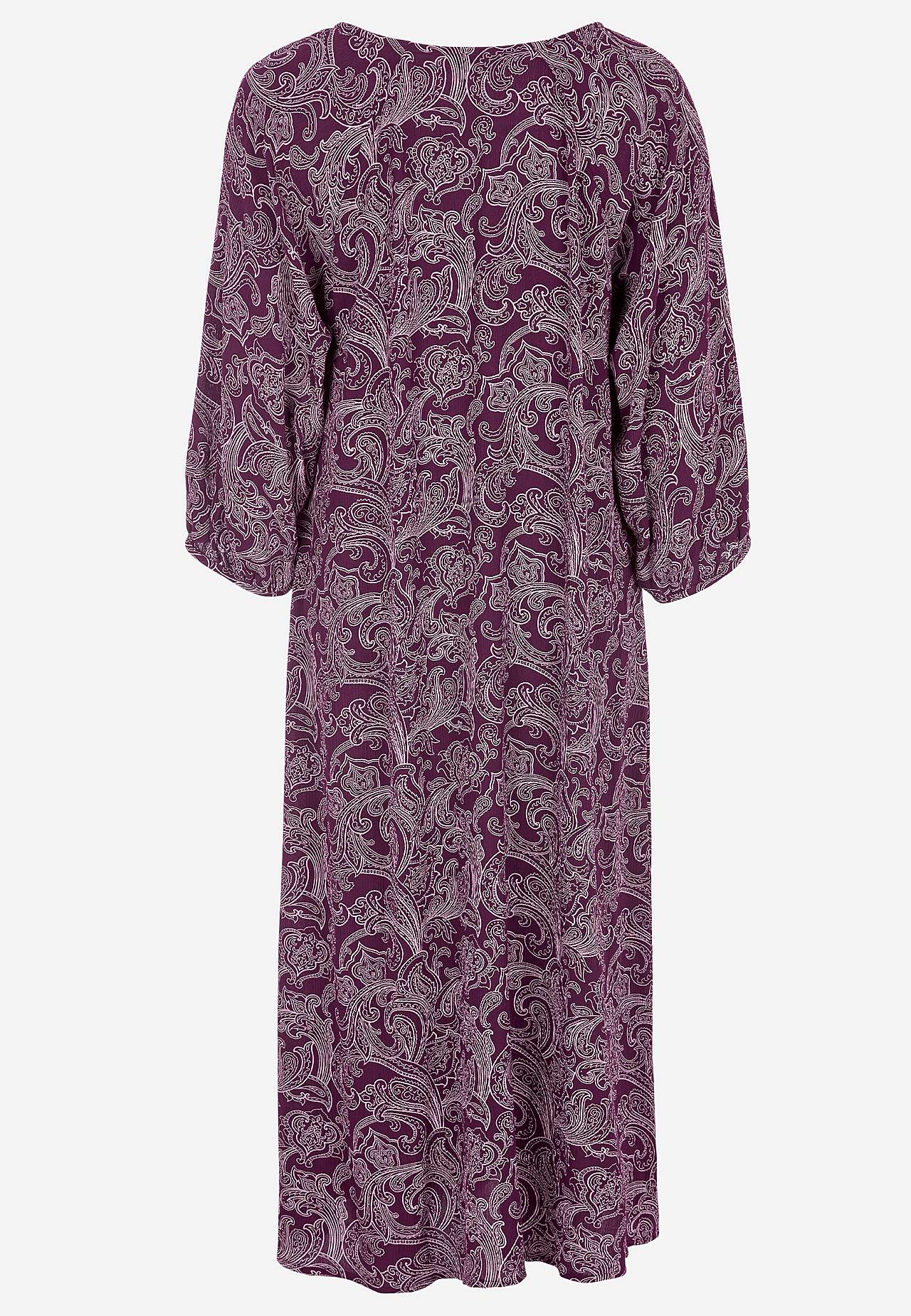Gemustertes Kleid mit Knöpfen