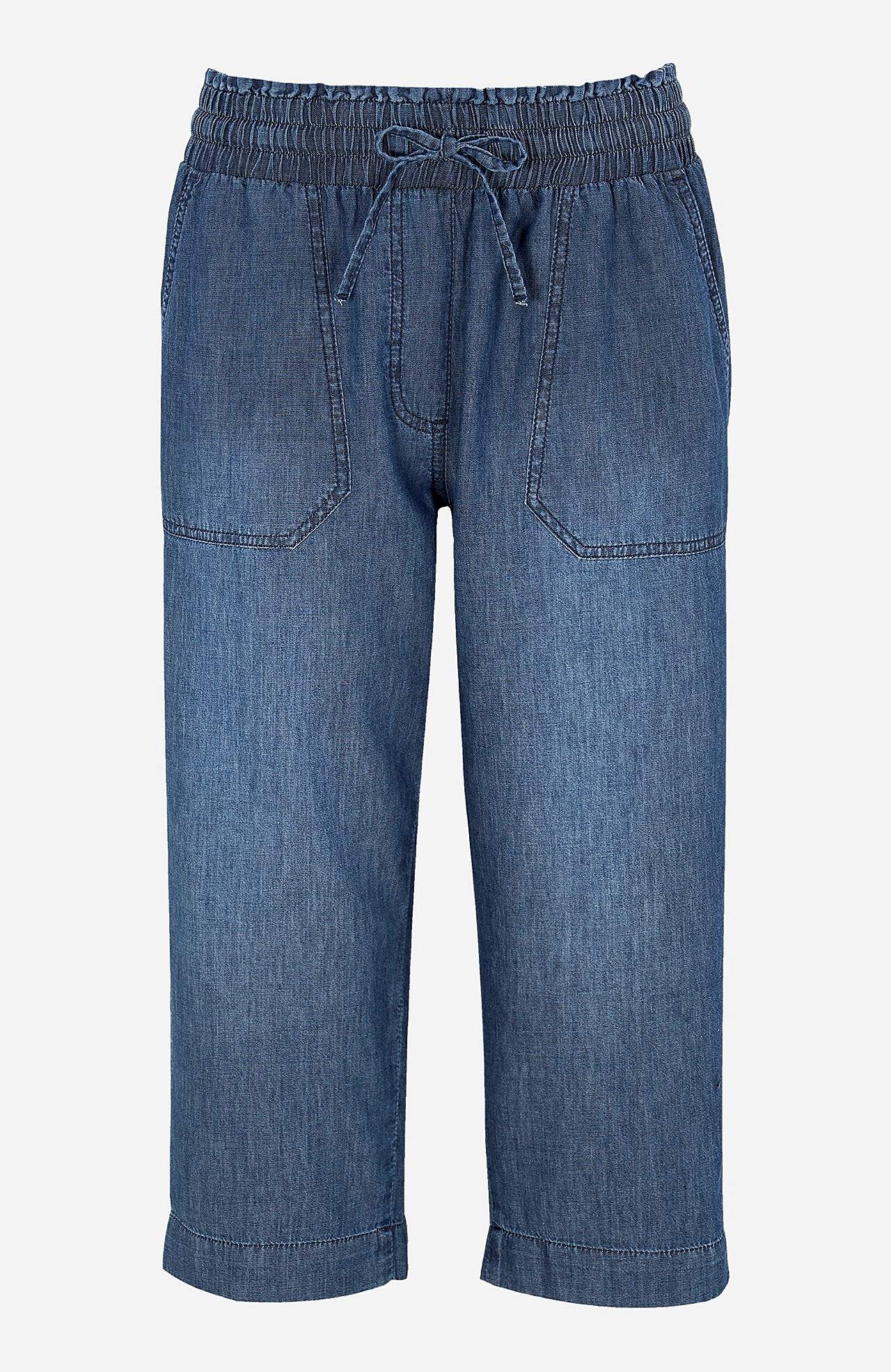Lässige Caprihose aus Denim Jade