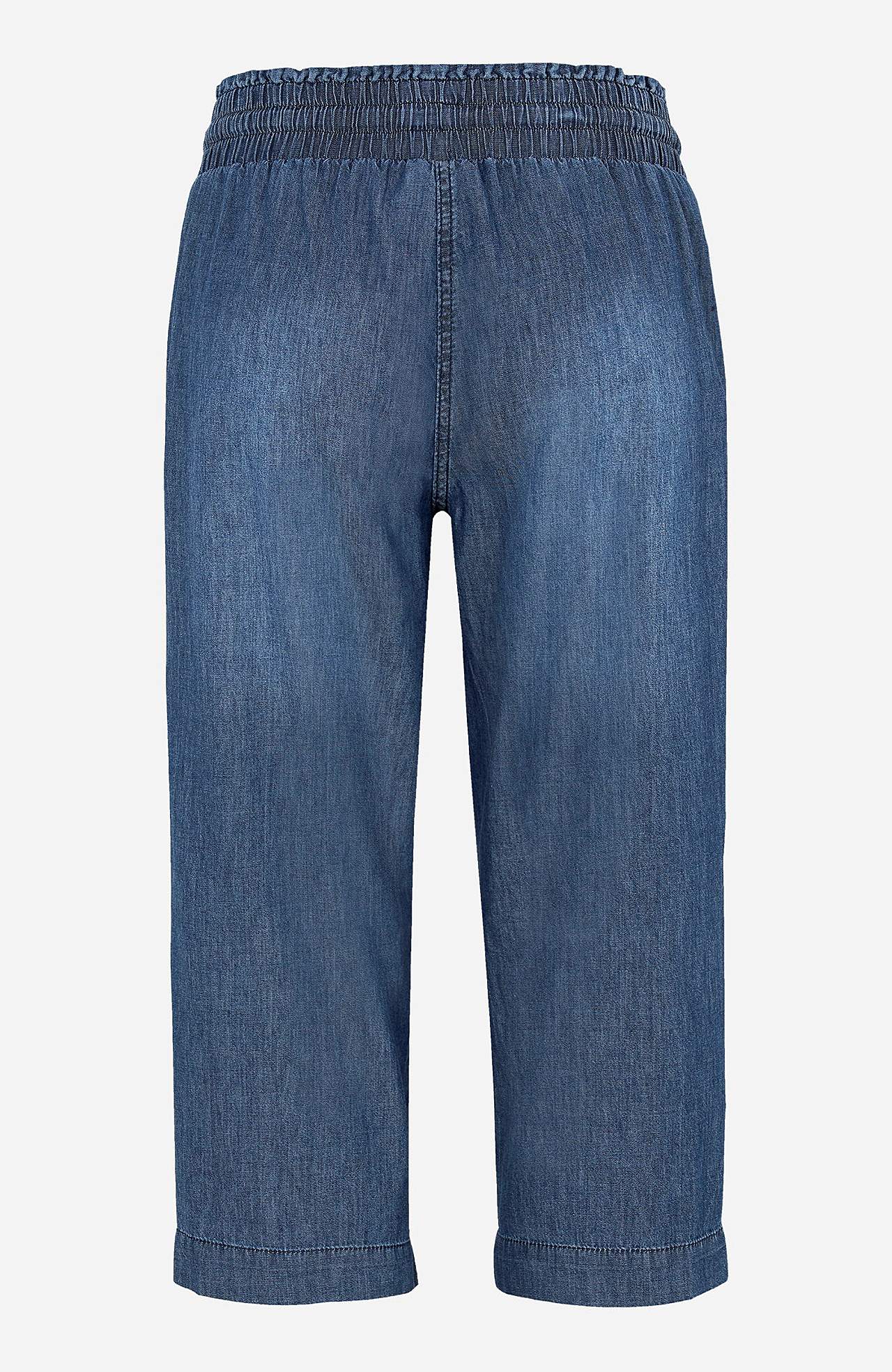 Lässige Caprihose aus Denim Jade