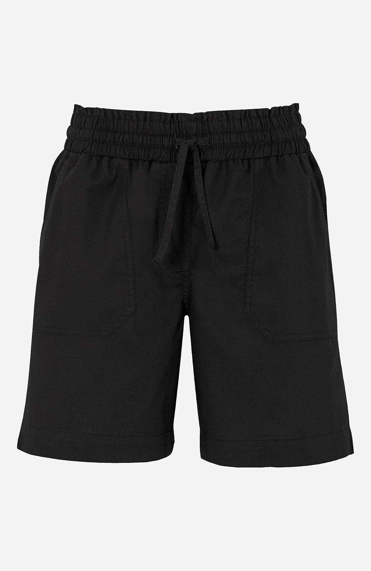 Shorts aus gewaschener Baumwolle Jade