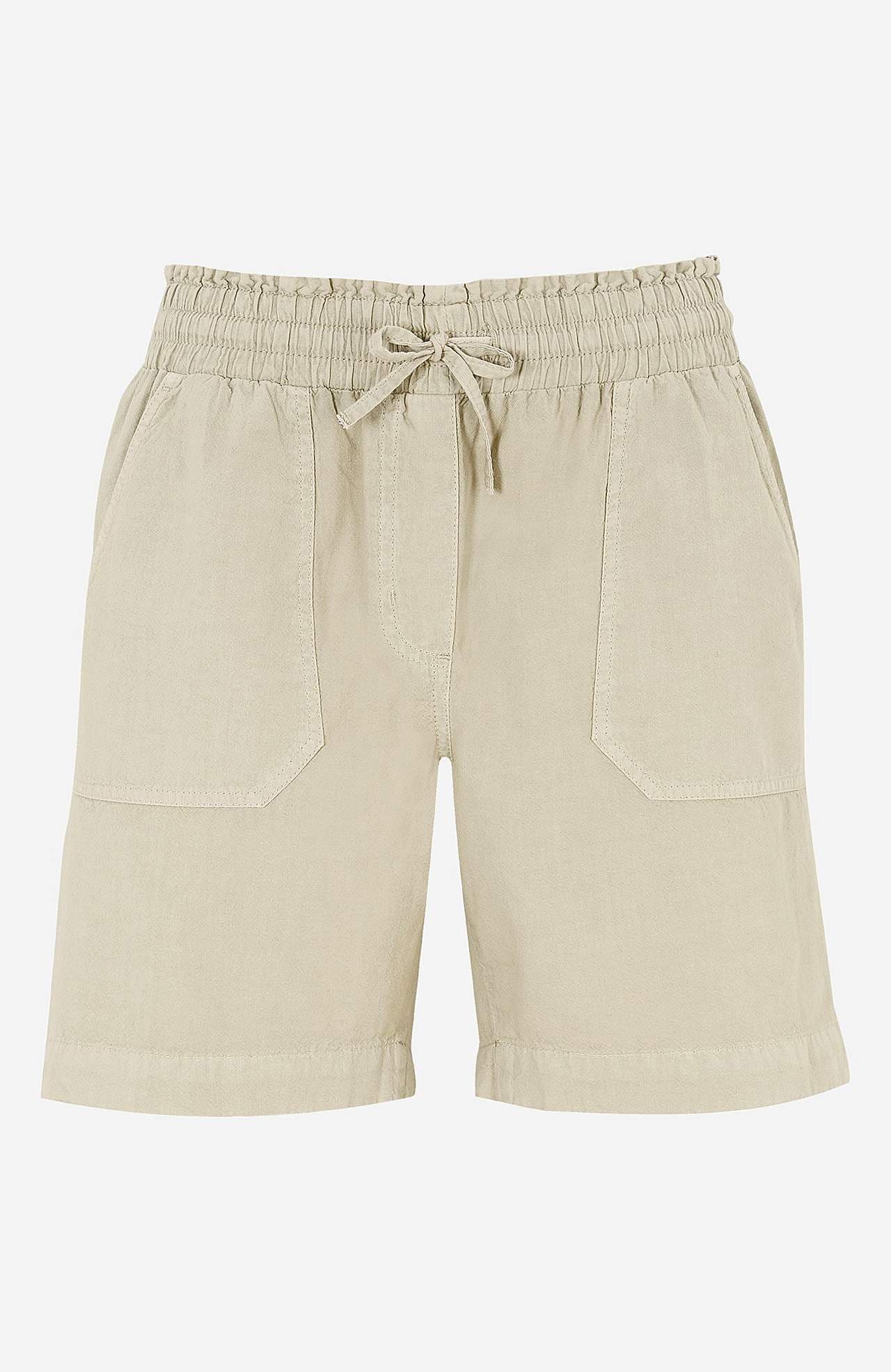 Shorts aus gewaschener Baumwolle Jade