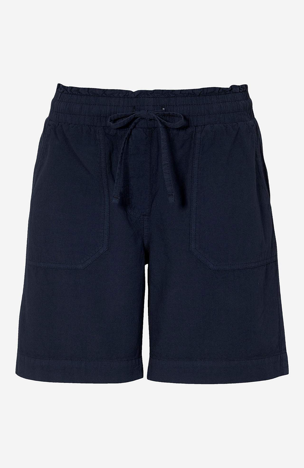 Shorts aus gewaschener Baumwolle Jade