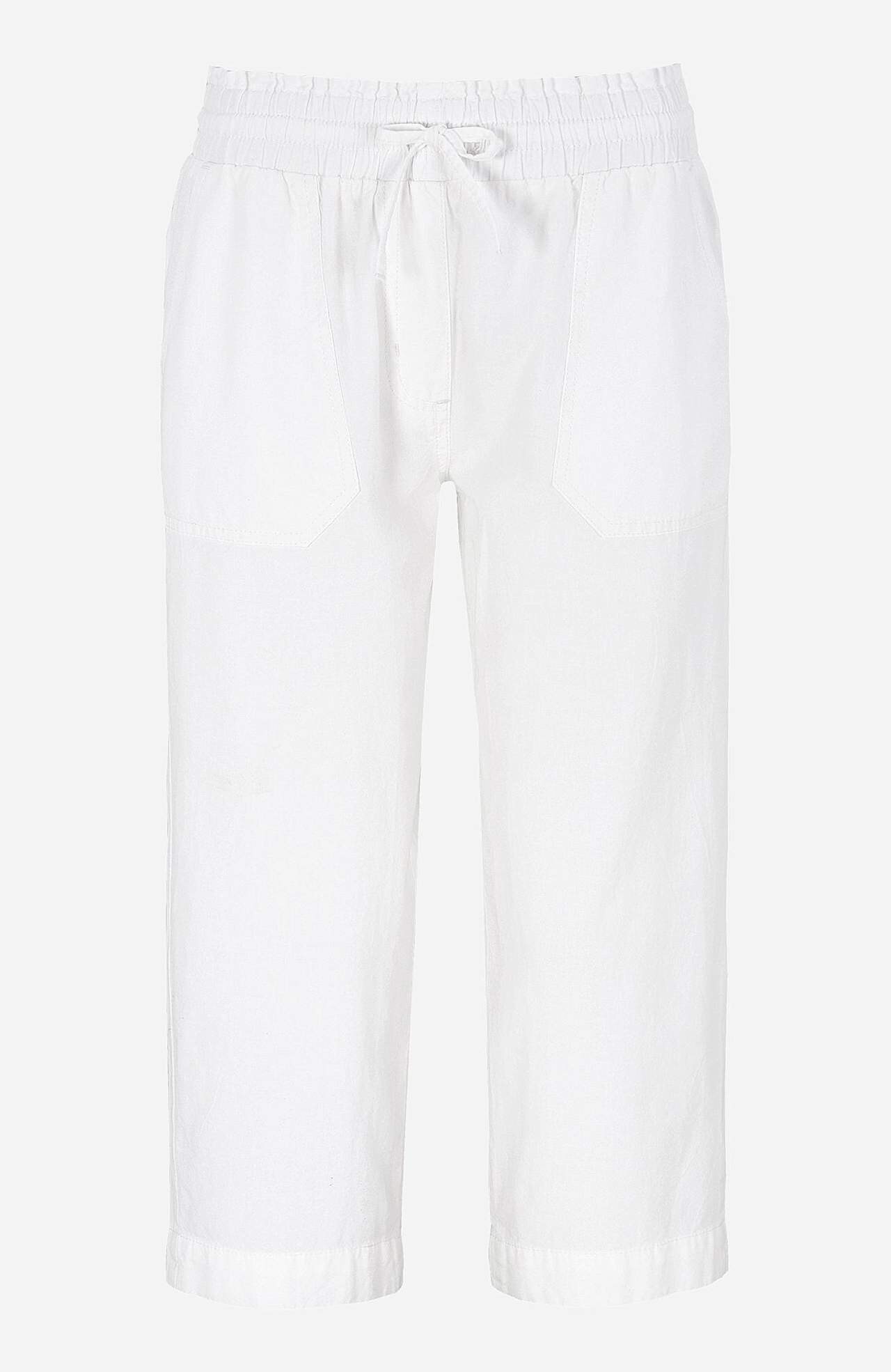Caprihose aus gewaschener Baumwolle Jade