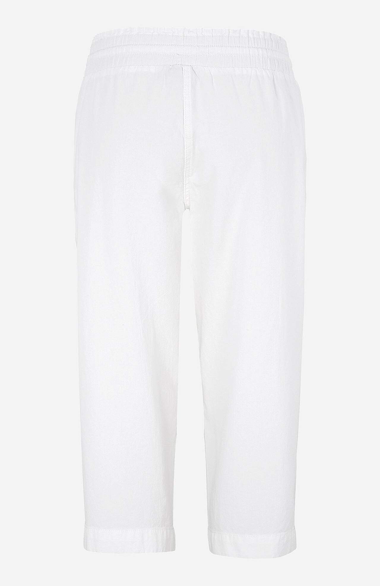 Caprihose aus gewaschener Baumwolle Jade