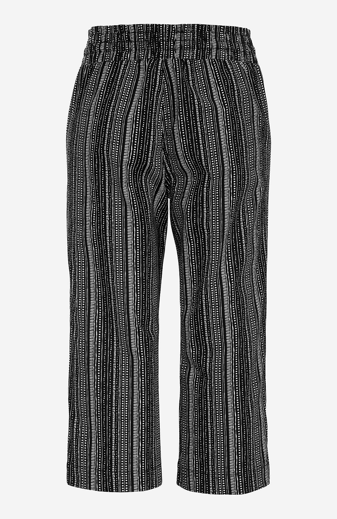Caprihose aus gewaschener Baumwolle Jade