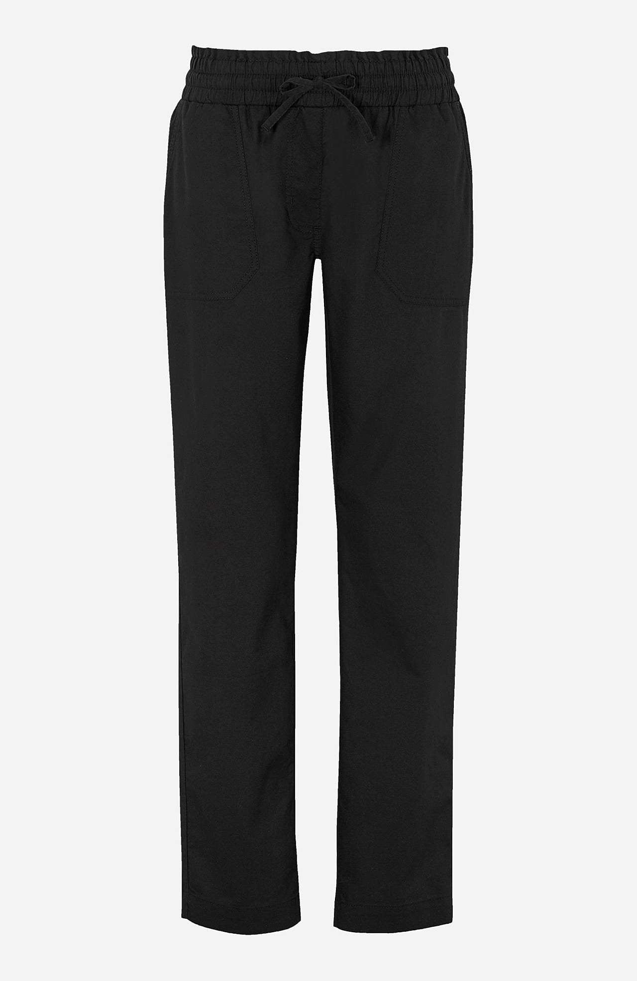 Lange Hose aus gewaschener Baumwolle