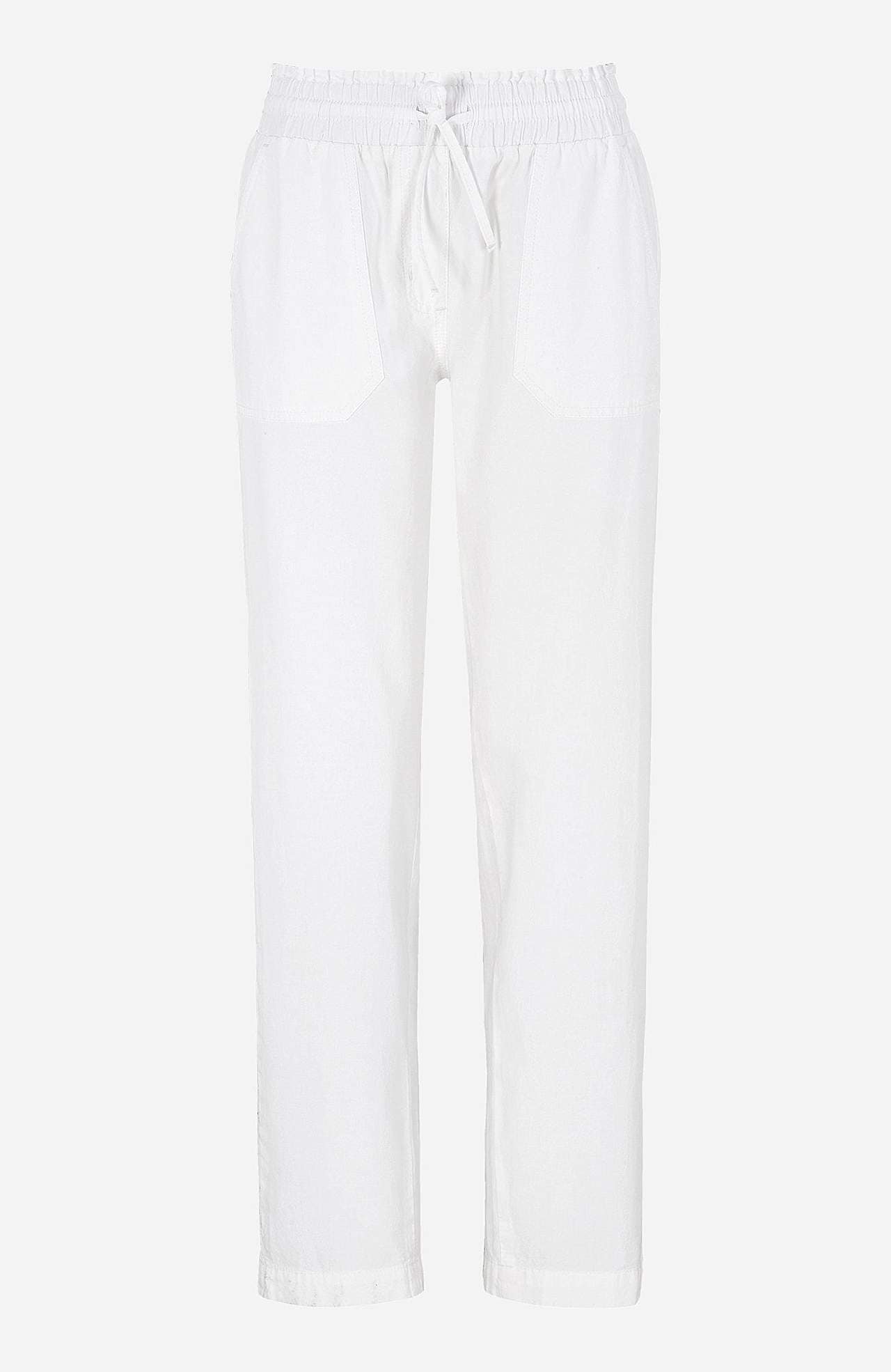 Lange Hose aus gewaschener Baumwolle