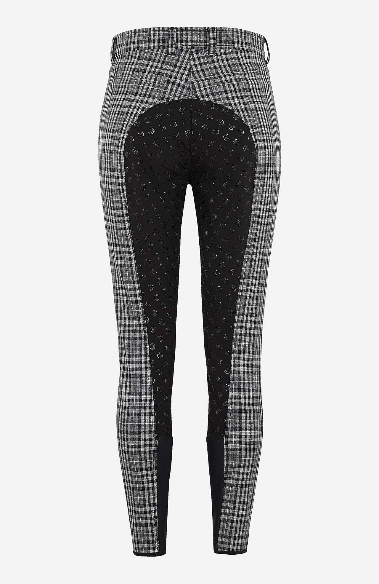 Karierte Reithose Vollgrip