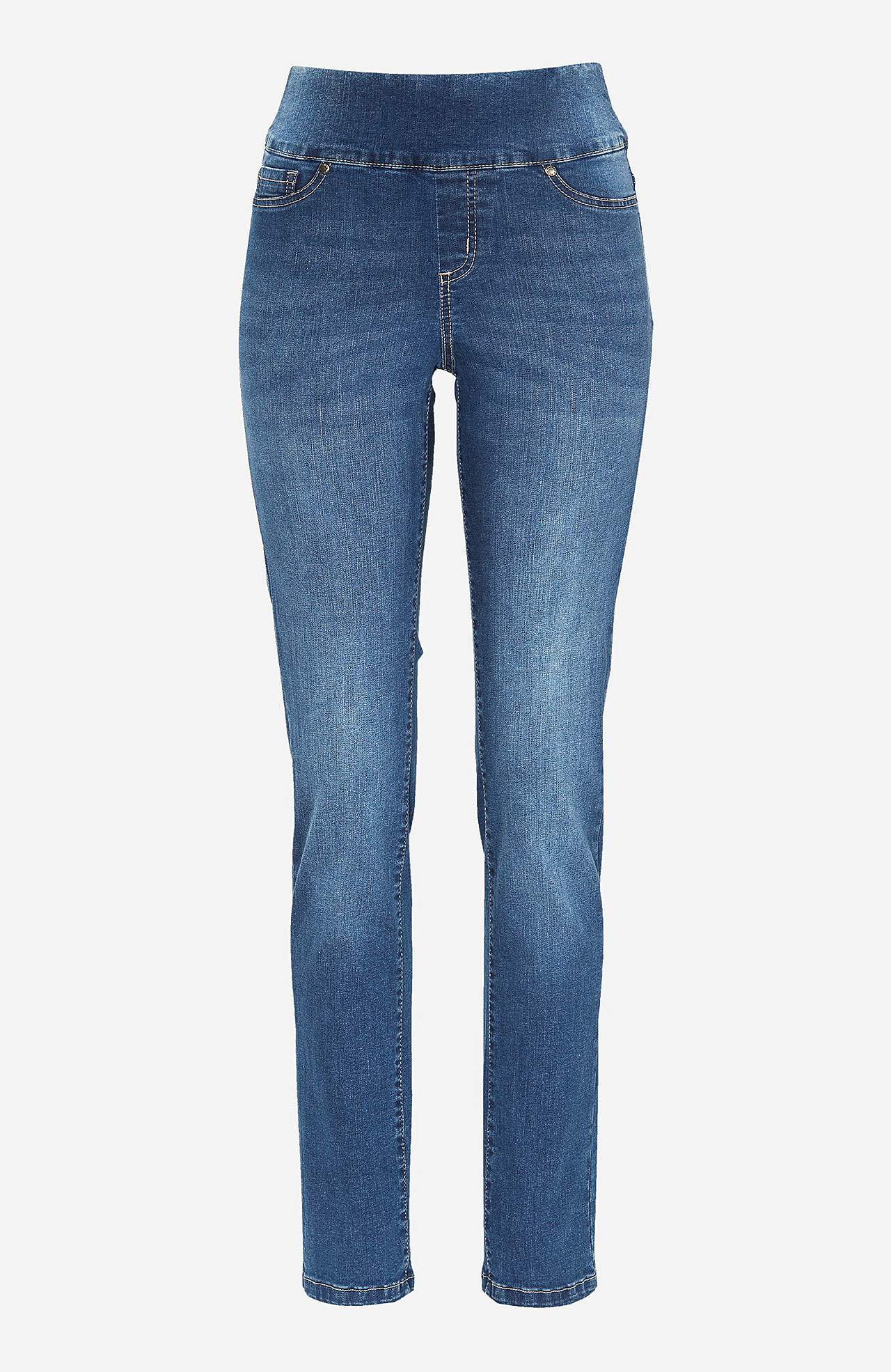 Elastische Jeggings mit hohem elastischem Bund