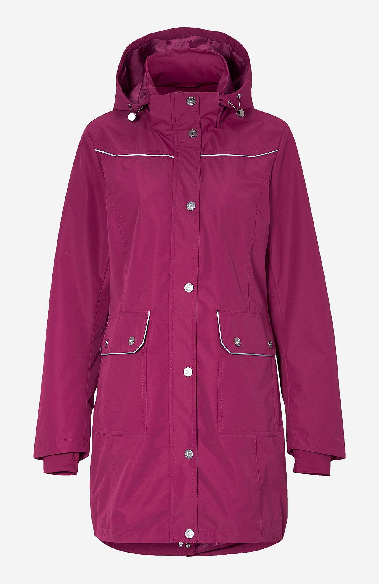 Lange Jacke mit reflektierenden Details
