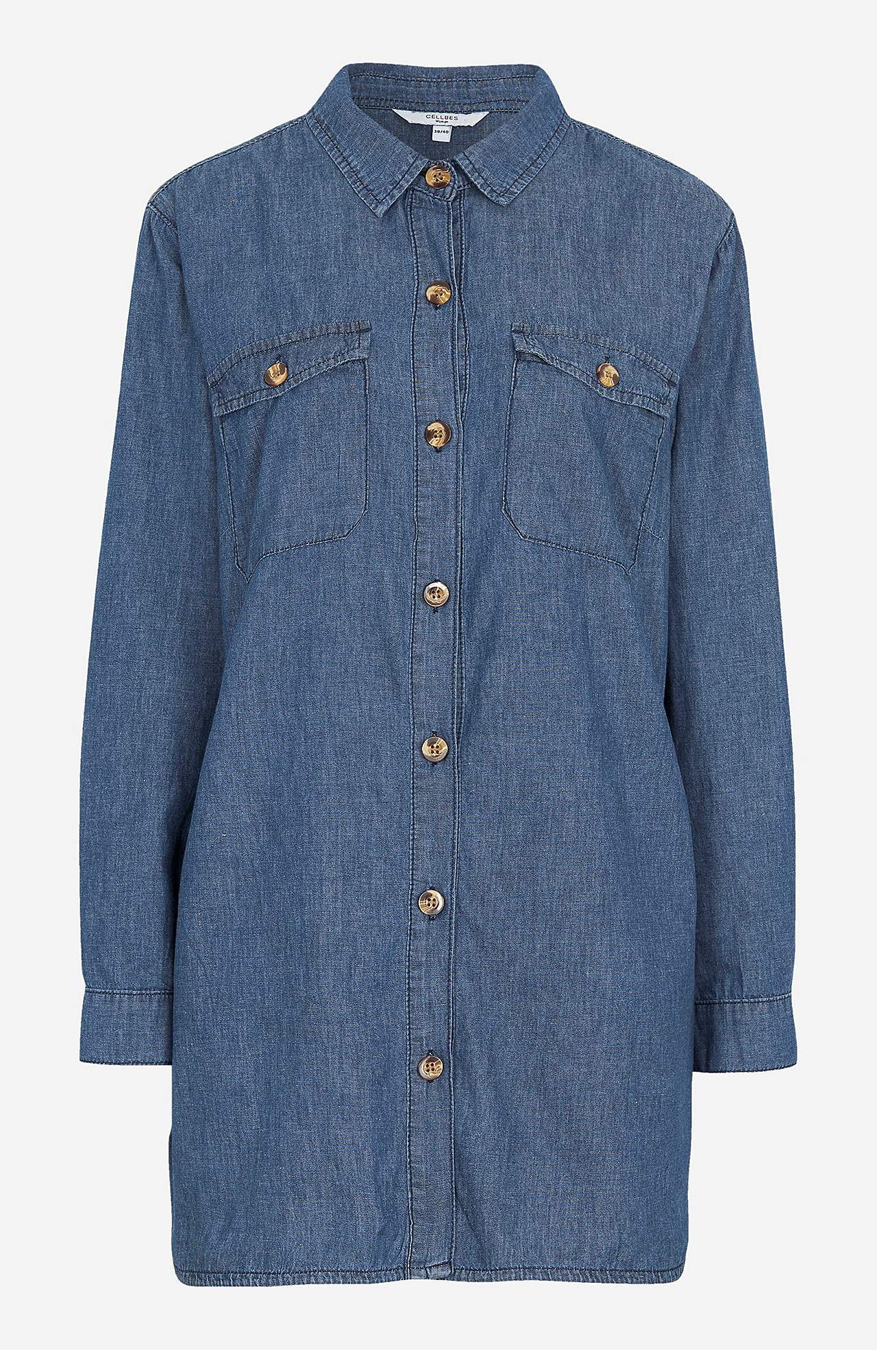 Langes Jeanshemd