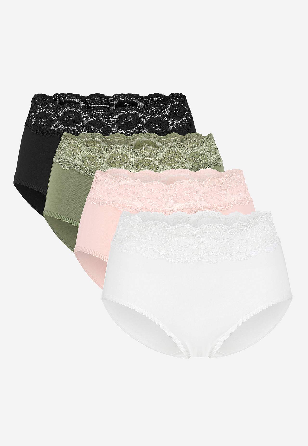 Midi-Slip aus Baumwolle 4er-Pack