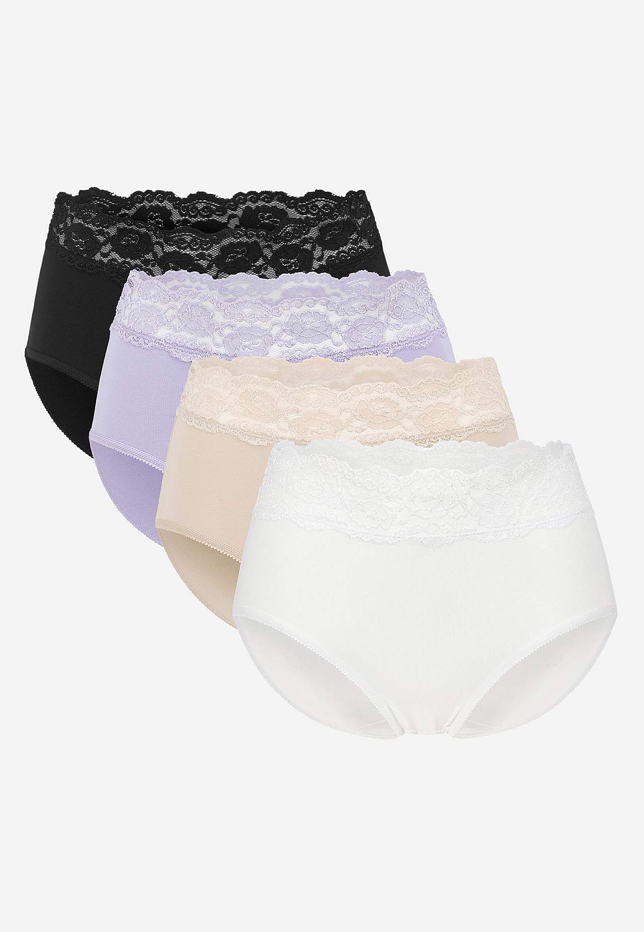 Midi-Slip aus Baumwolle 4er-Pack