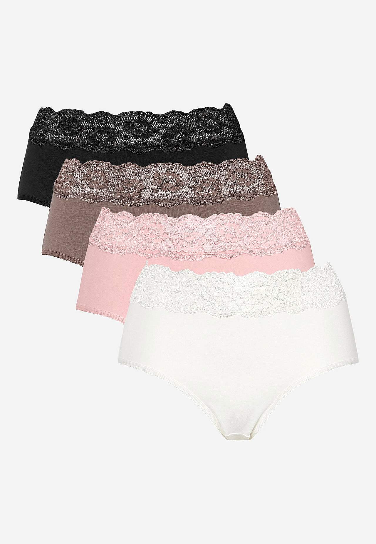 Midi-Slip aus Baumwolle 4er-Pack