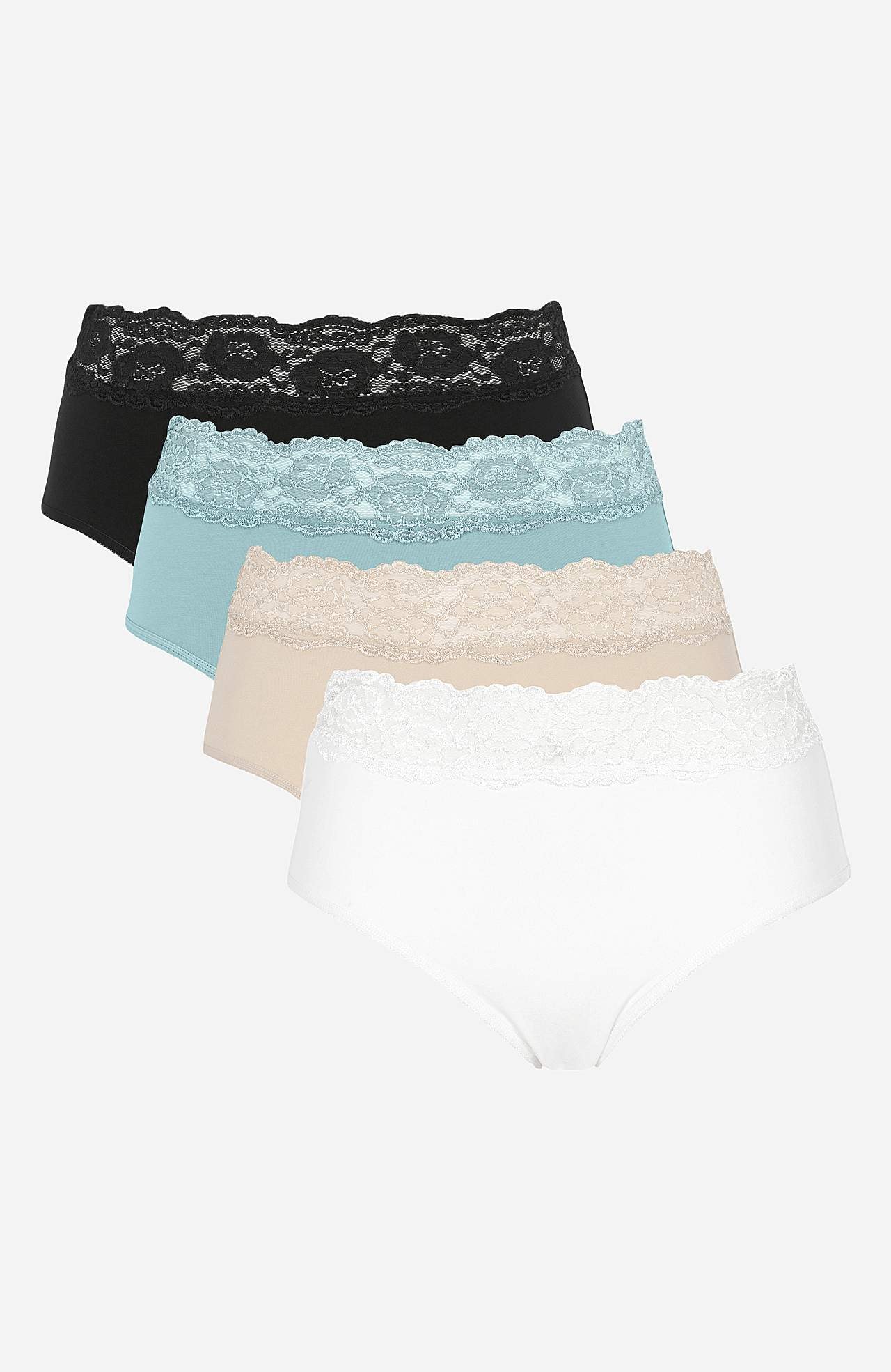 Midi-Slip aus Baumwolle 4er-Pack