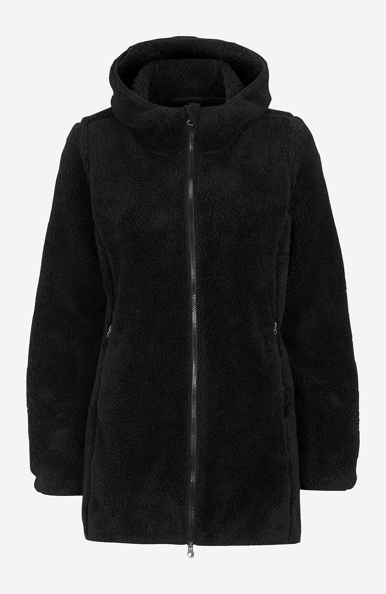 Behagliche Fleecejacke mit Kapuze