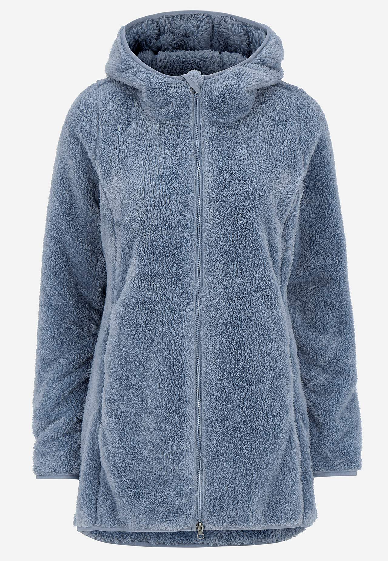 Behagliche Fleecejacke mit Kapuze