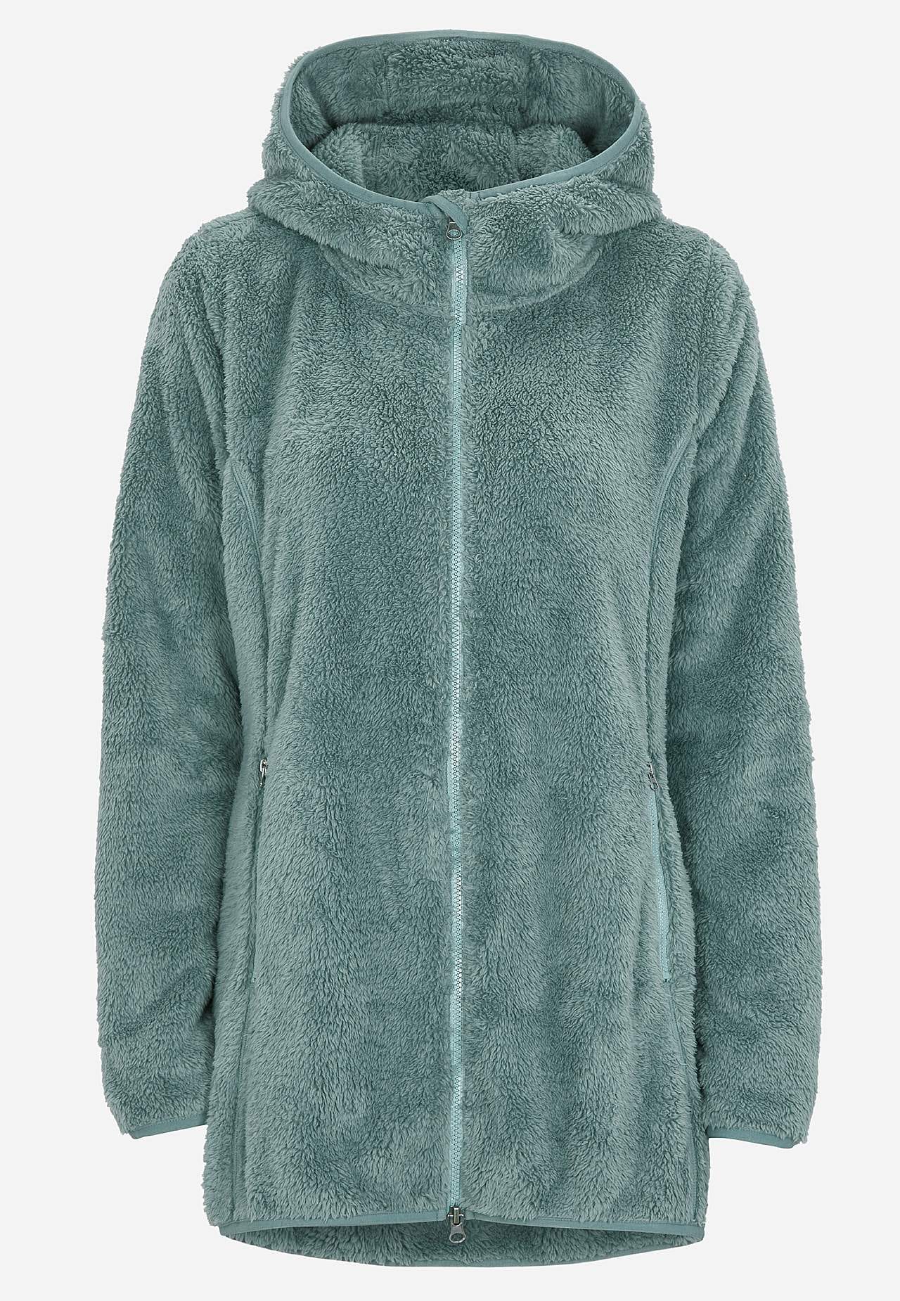 Behagliche Fleecejacke mit Kapuze