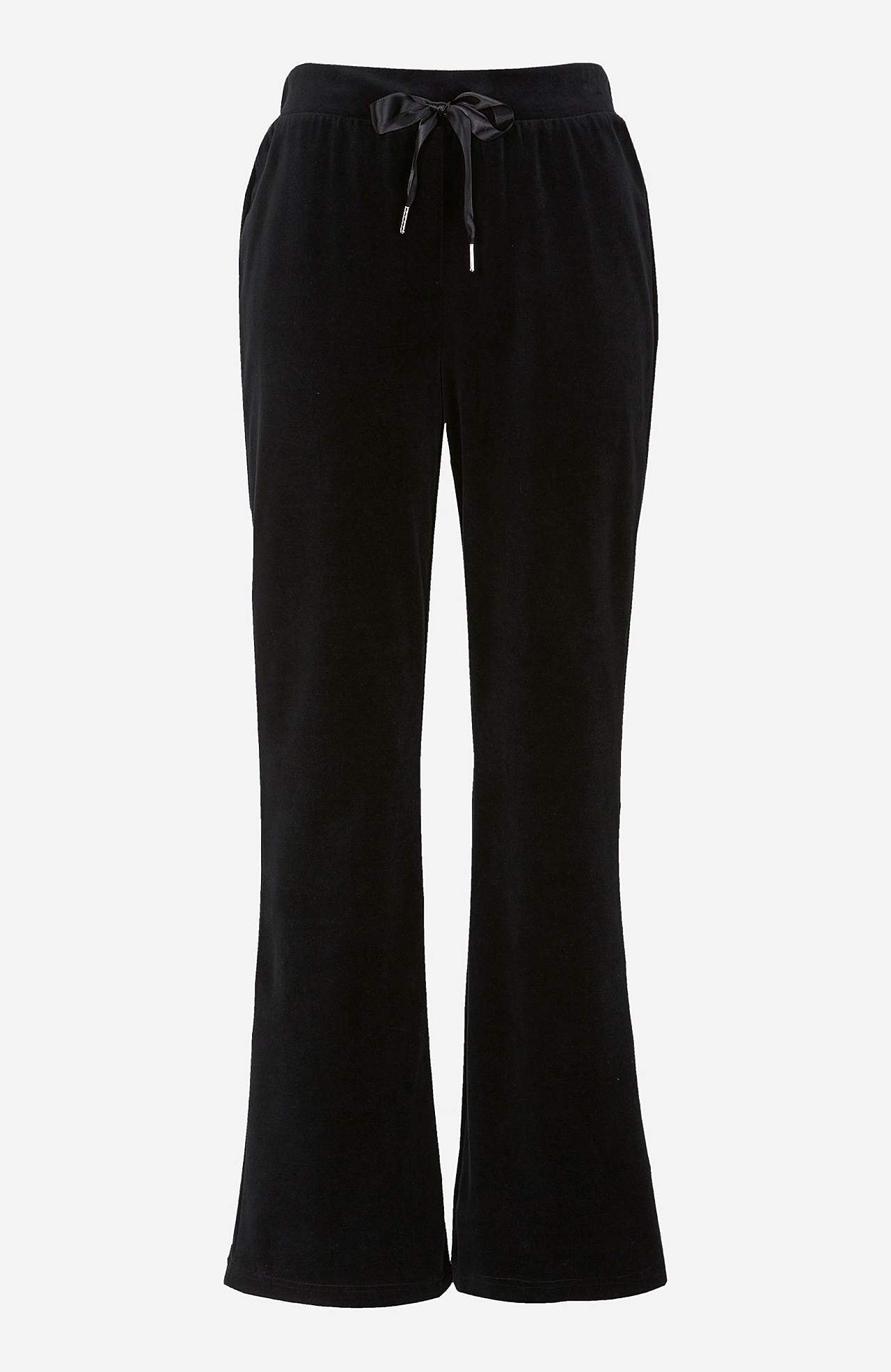 Samthose mit Bootcut-Schnitt