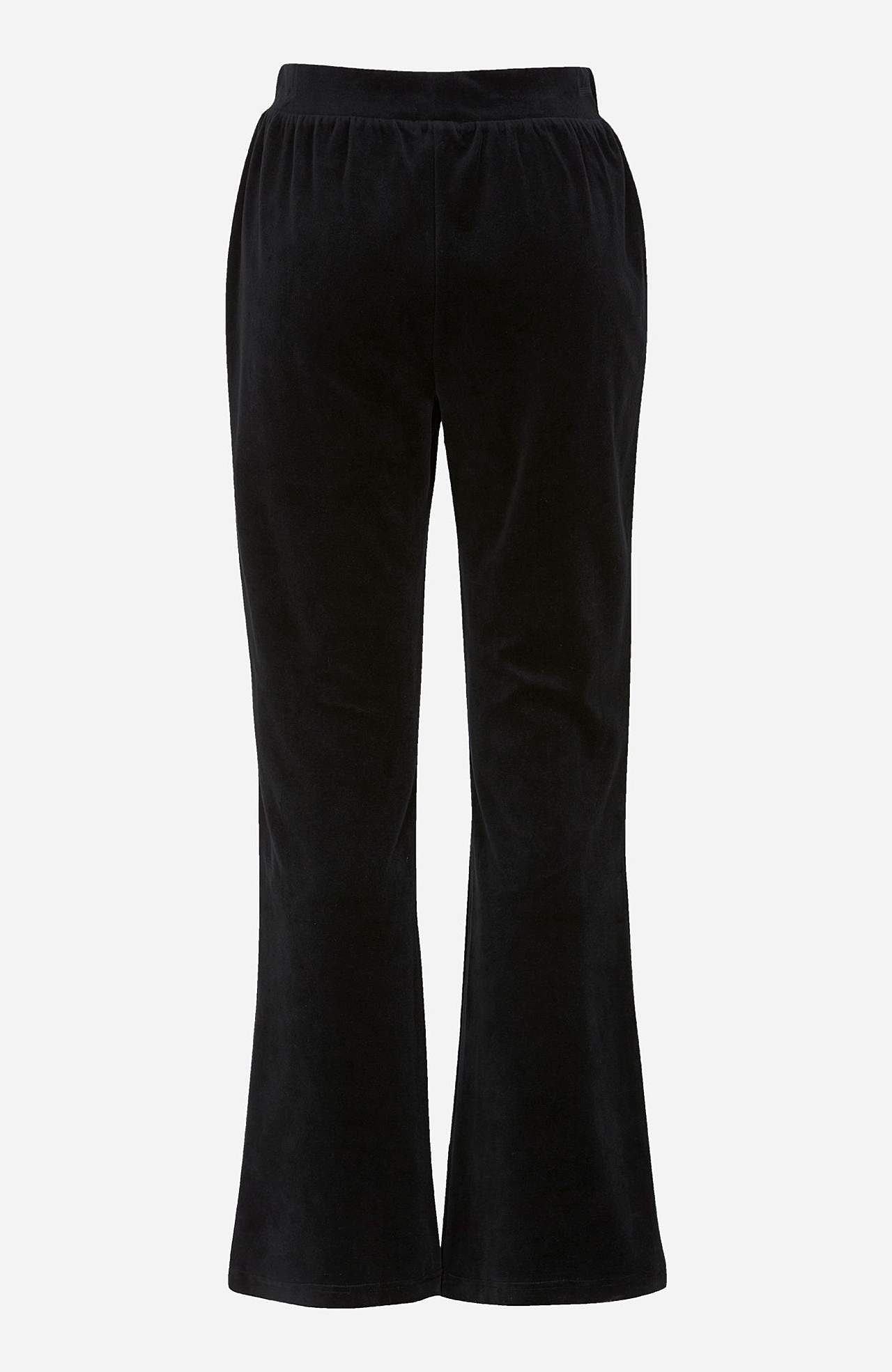Samthose mit Bootcut-Schnitt