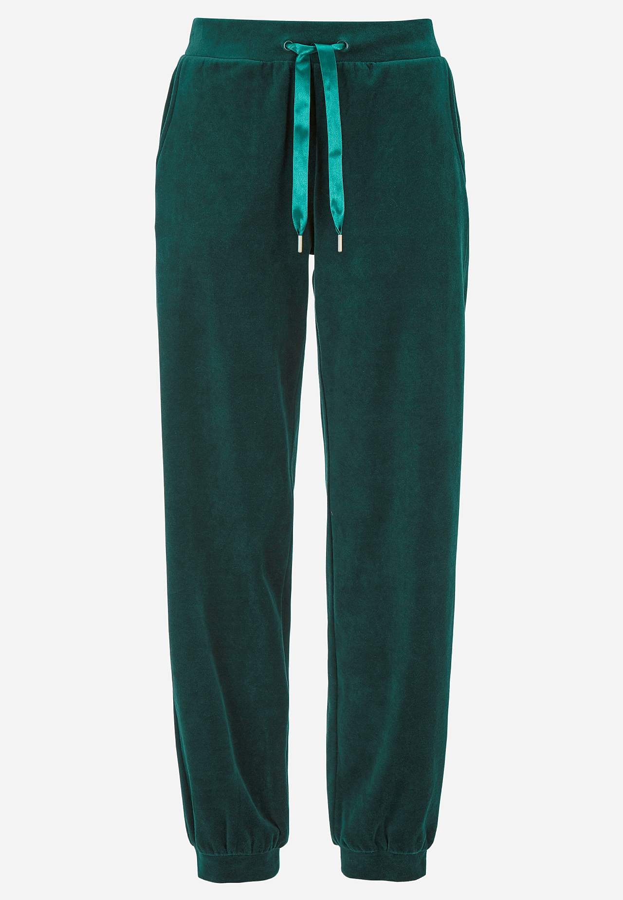 Samthose mit Manschette