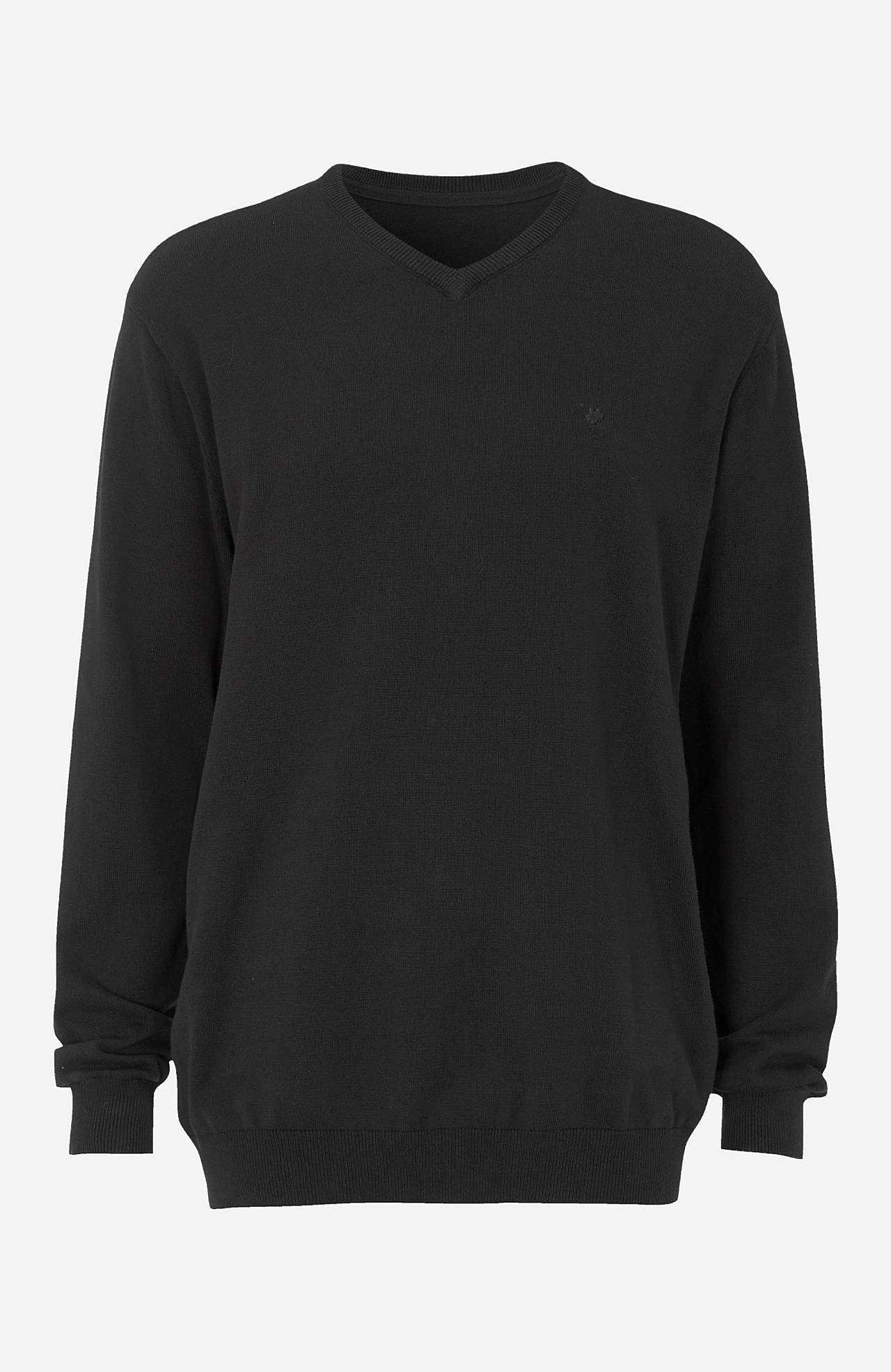 Langärmliger Pullover mit V-Ausschnitt