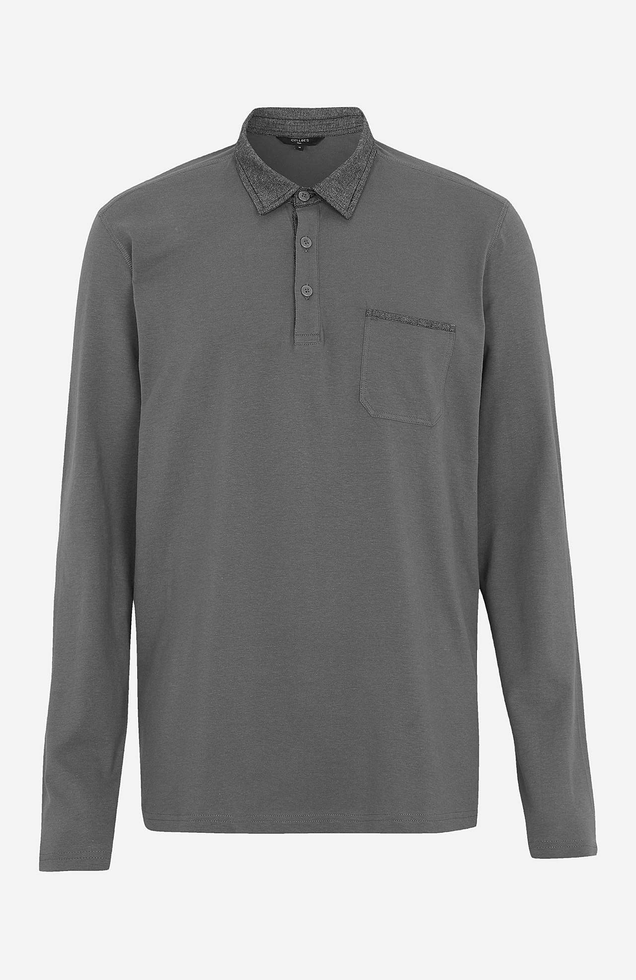 Bequemer langärmeliger Pullover mit Kragen