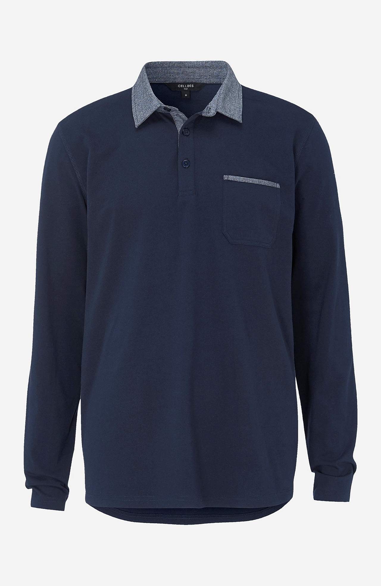 Bequemer langärmeliger Pullover mit Kragen