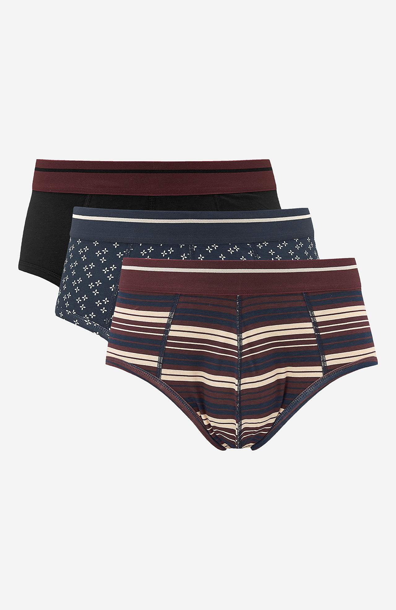 Slips aus weicher Baumwolle David 3er-Pack