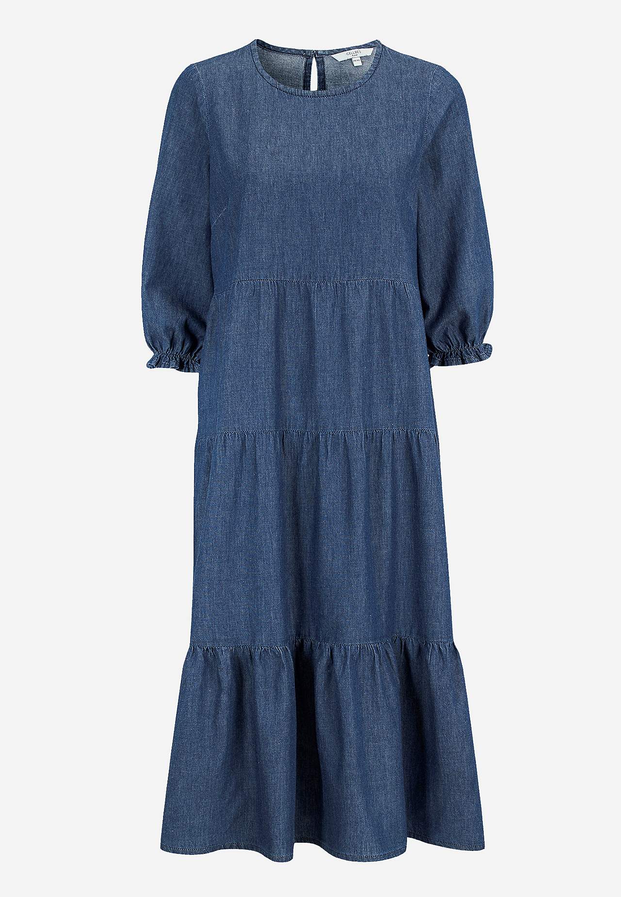 Jeanskleid mit Rüschenröcken
