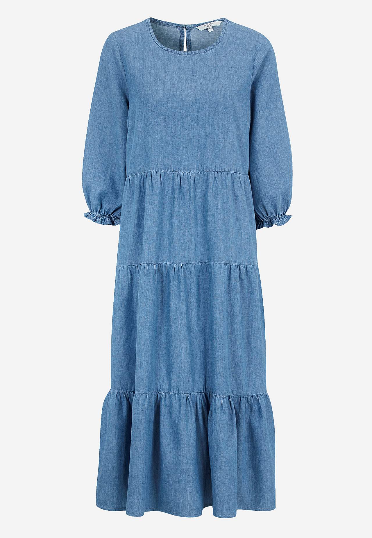 Jeanskleid mit Rüschenröcken