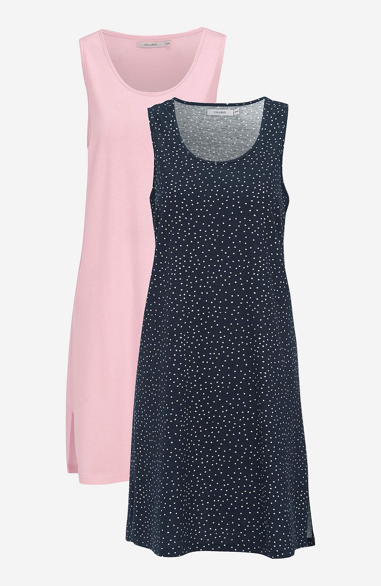 Ärmelloses Nachtkleid Svea 2er-Pack