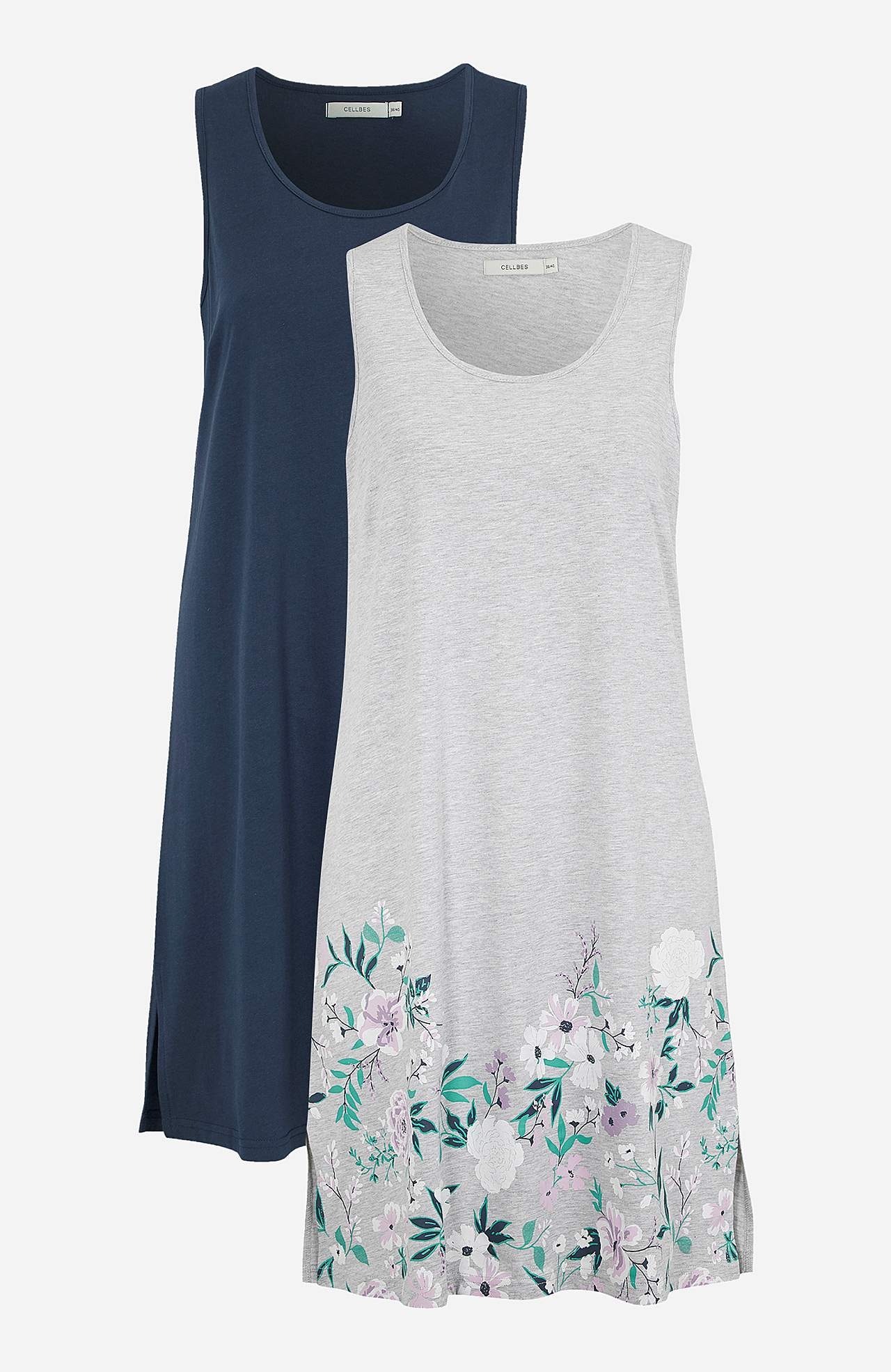 Ärmelloses Nachtkleid Svea 2er-Pack