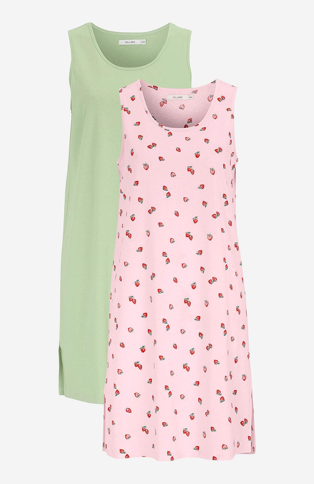 Ärmelloses Nachtkleid Svea 2er-Pack