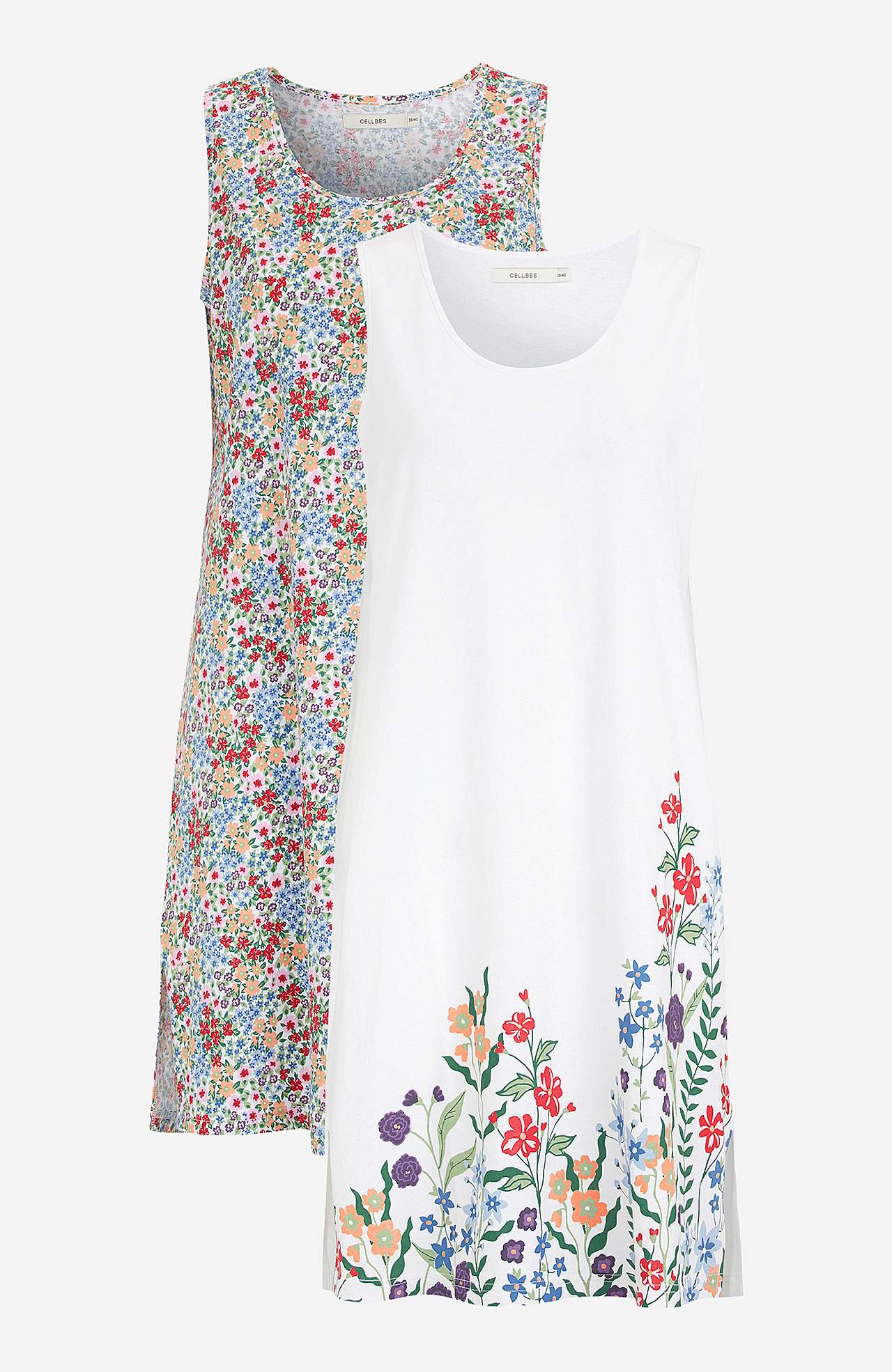 Ärmelloses Nachtkleid Svea 2er-Pack