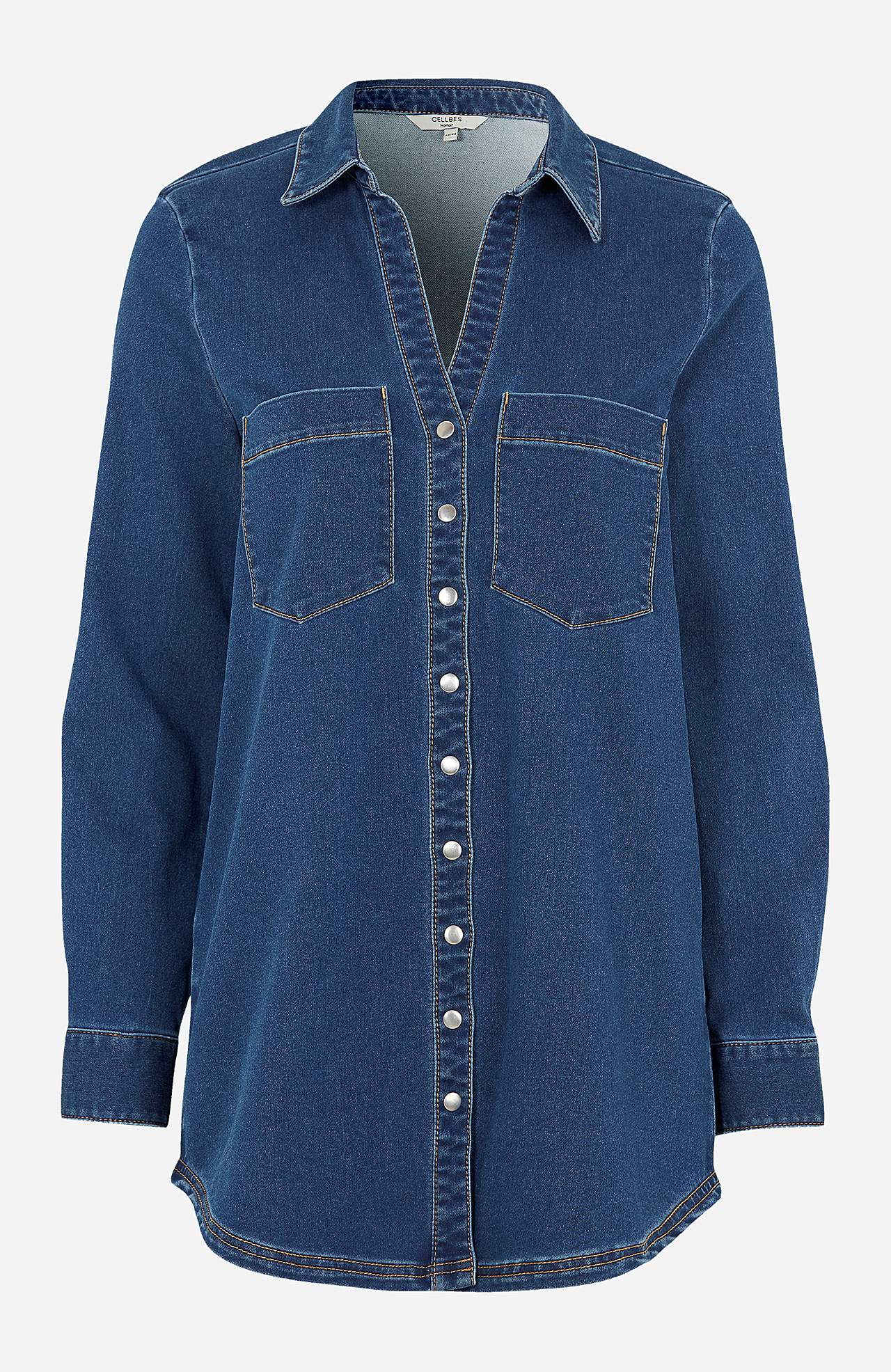 Langärmliges Jeanshemd